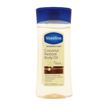 Vaseline Body Oil Coconut Restore 200 ml verpakking