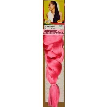 X-Pression Ultra Braid Pink in felroze kleur