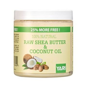 Yari 100% Raw Shea Butter & Coconut Oil 250ml verpakking